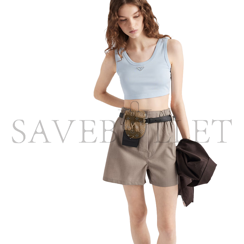 PRADA RIBBED KNIT CROP TOP 39576